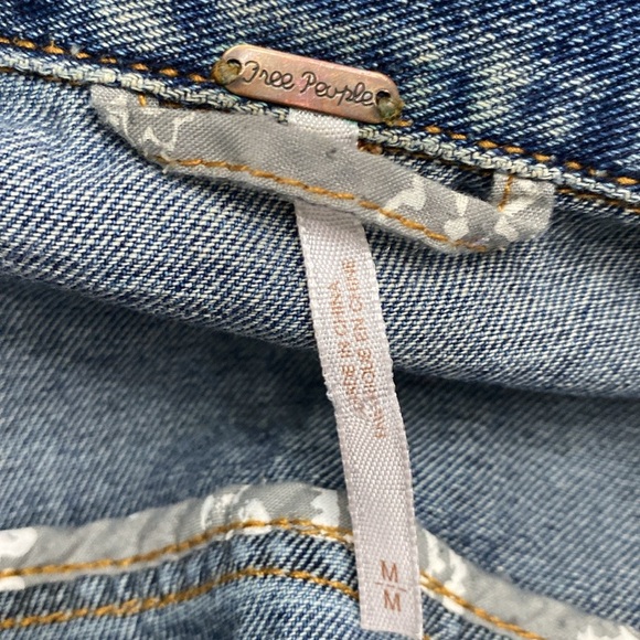 Free People Denim Button Up Jacket Size M - Picture 10 of 11